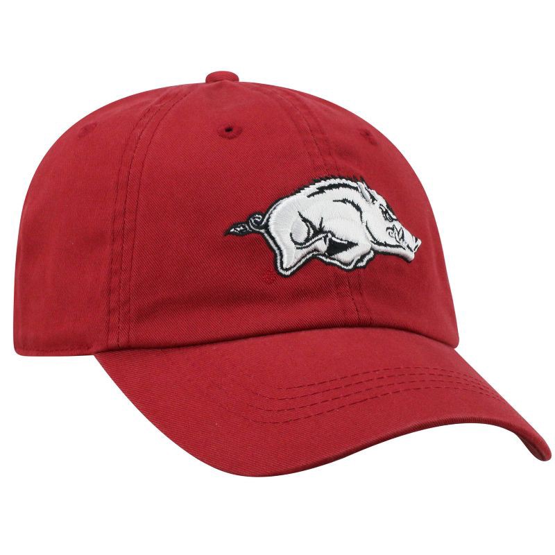 slide 2 of 4, NCAA Arkansas Razorbacks Captain Unstructured Washed Cotton Hat: Adjustable Solid Cap, 1 ct