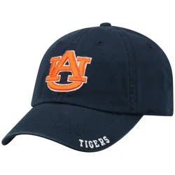 NCAA Auburn Tigers Captain Unstructured Washed Cotton Hat: Adjustable Baseball Headgear