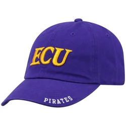 NCAA East Carolina Pirates Unstructured Washed Cotton Hat: Solid Pattern, One Size Fits Most, Men's Baseball Cap