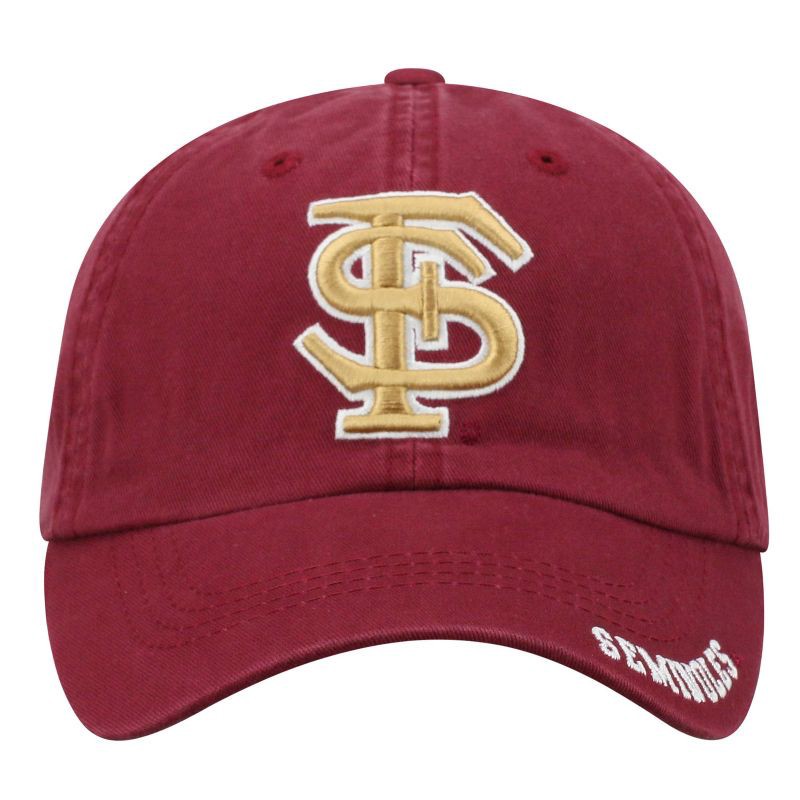 slide 3 of 4, NCAA Florida State Seminoles Captain Unstructured Washed Cotton Hat: Adjustable Solid Baseball Cap, 1 ct