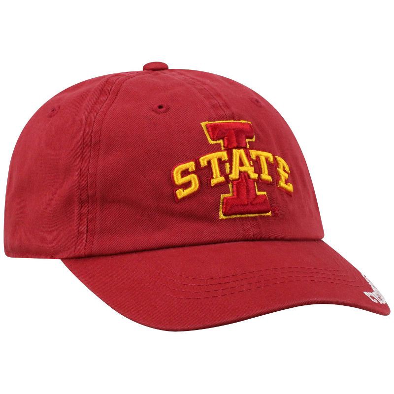 slide 2 of 4, NCAA Iowa State Cyclones Captain Unstructured Washed Cotton Hat: Solid Pattern, Adjustable, One Size Fits Most, 1 ct