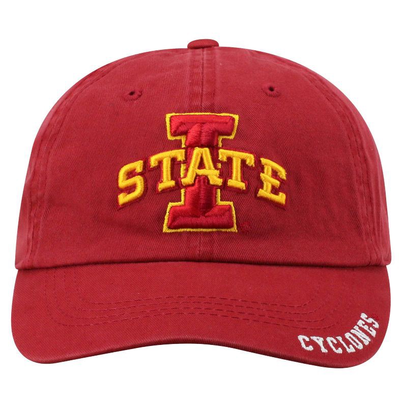 slide 3 of 4, NCAA Iowa State Cyclones Captain Unstructured Washed Cotton Hat: Solid Pattern, Adjustable, One Size Fits Most, 1 ct