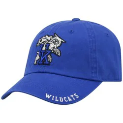 NCAA Kentucky Wildcats Captain Unstructured Washed Cotton Hat: University of Kentucky Adjustable Baseball Cap