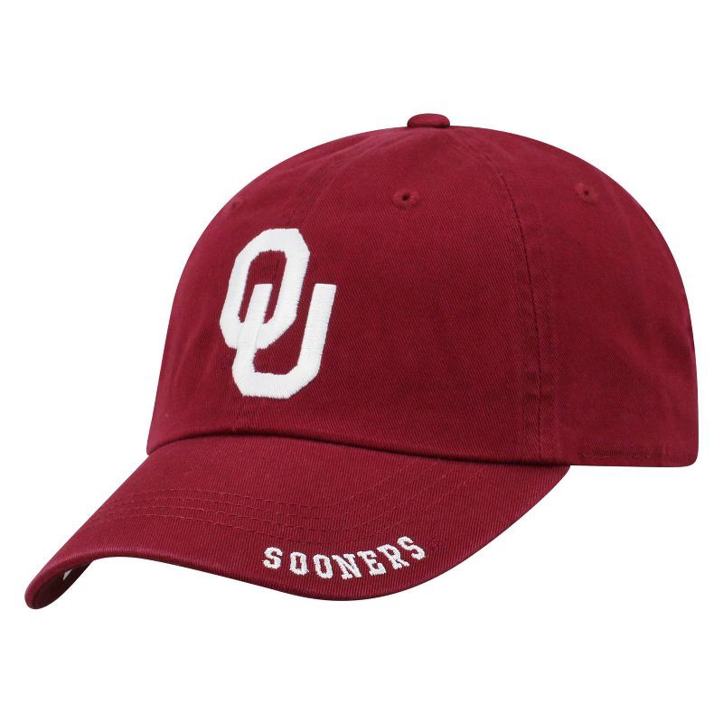 slide 1 of 4, NCAA Oklahoma Sooners Captain Unstructured Washed Cotton Hat: Adjustable Solid Baseball Cap, 1 ct