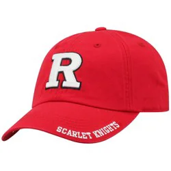 NCAA Rutgers Scarlet Knights Unstructured Washed Cotton Hat: Solid Pattern, Adjustable, One Size Fits Most