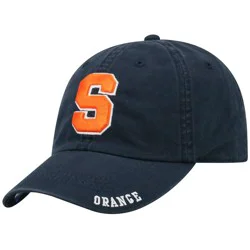 NCAA Syracuse Orange Captain Unstructured Washed Cotton Hat: Adjustable Solid Baseball Cap