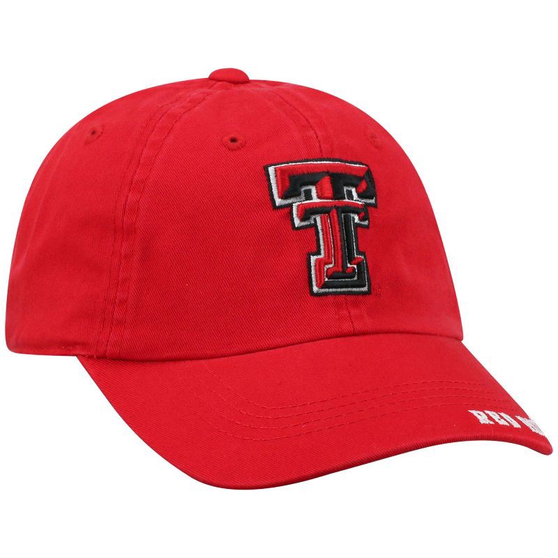 slide 2 of 4, NCAA Texas Tech Red Raiders Captain Unstructured Washed Cotton Hat: Solid Pattern, Adjustable Pull-On Closure, 1 ct