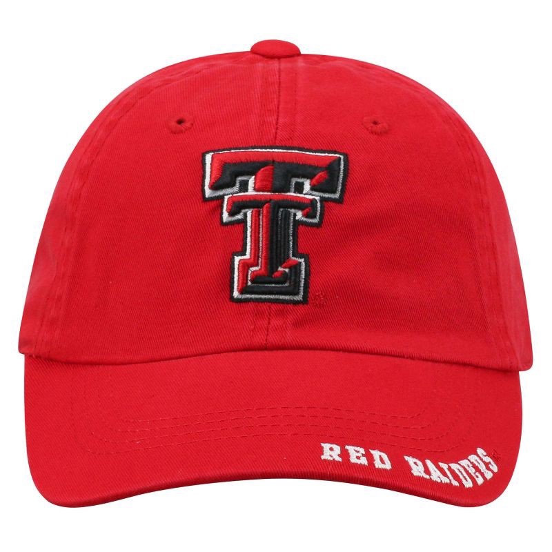 slide 3 of 4, NCAA Texas Tech Red Raiders Captain Unstructured Washed Cotton Hat: Solid Pattern, Adjustable Pull-On Closure, 1 ct