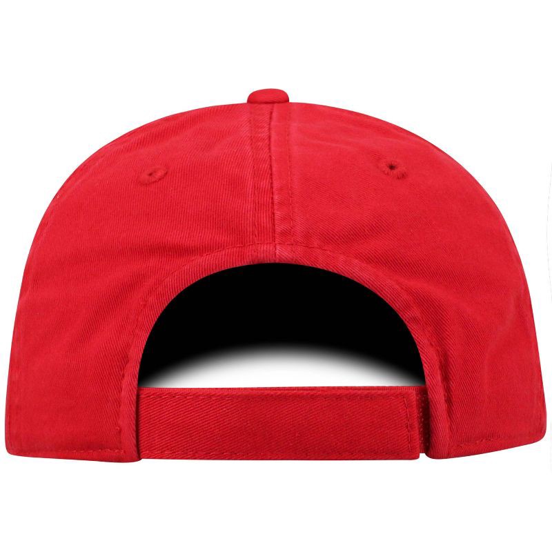 slide 4 of 4, NCAA Texas Tech Red Raiders Captain Unstructured Washed Cotton Hat: Solid Pattern, Adjustable Pull-On Closure, 1 ct