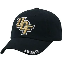 NCAA UCF Knights Captain Unstructured Washed Cotton Hat: Adjustable Solid Baseball Cap