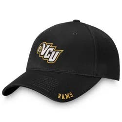NCAA VCU Rams Captain Unstructured Washed Cotton Hat: Solid Pattern, Adjustable, One Size Fits Most