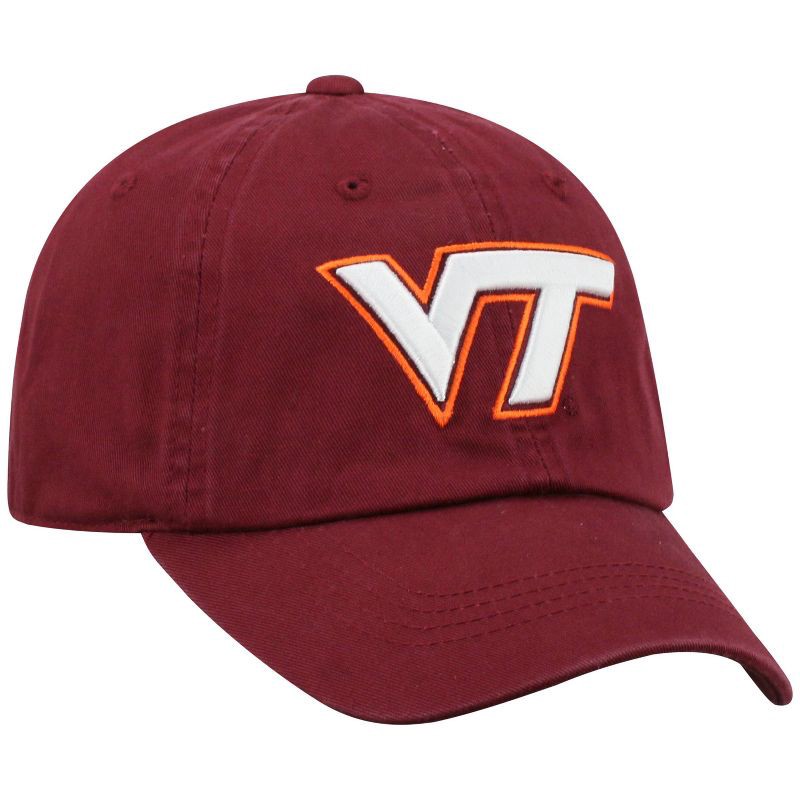 slide 2 of 4, NCAA Virginia Tech Hokies Unstructured Washed Cotton Hat: Adjustable Solid Baseball Cap, One Size Fits Most, 1 ct