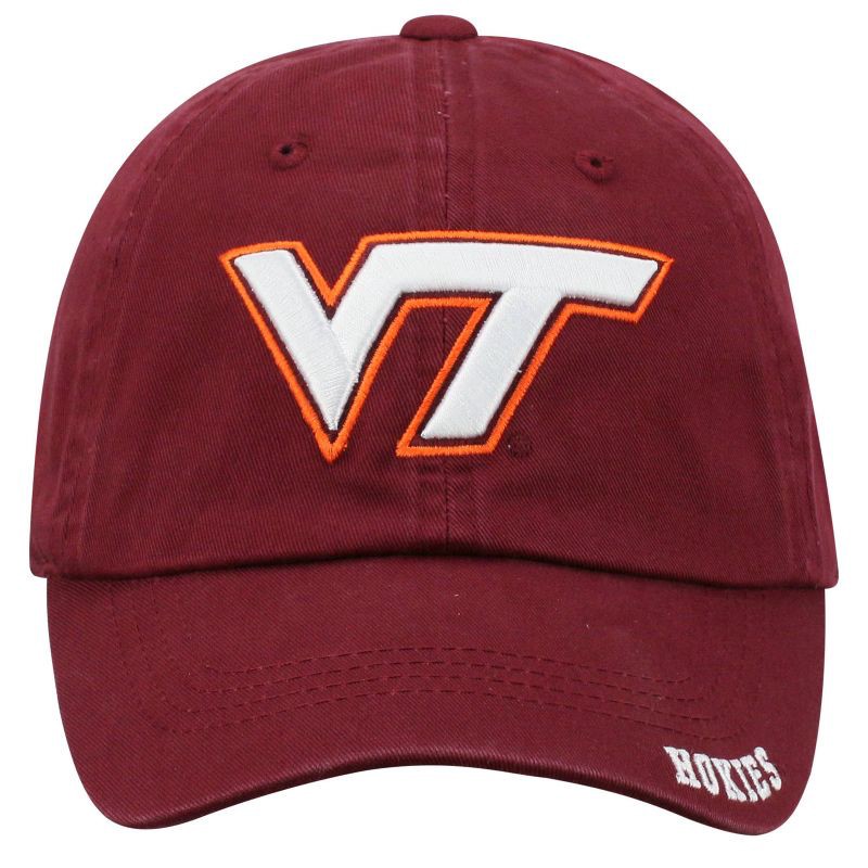 slide 3 of 4, NCAA Virginia Tech Hokies Unstructured Washed Cotton Hat: Adjustable Solid Baseball Cap, One Size Fits Most, 1 ct