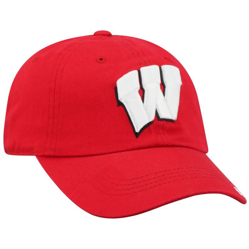 slide 2 of 4, NCAA Wisconsin Badgers Captain Unstructured Washed Cotton Hat: Adjustable Solid Baseball Cap, 1 ct