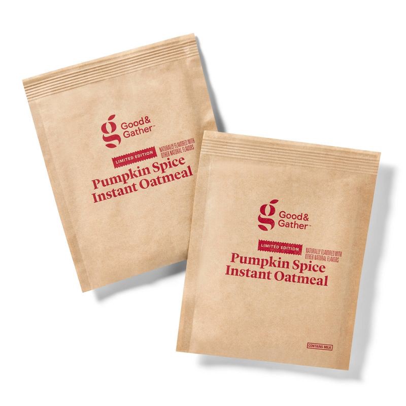 slide 3 of 5, Pumpkin Spice Naturally Flavored with Other Natural Flavors Instant Oatmeal - 12.1oz - Good & Gather™, 12.1 oz