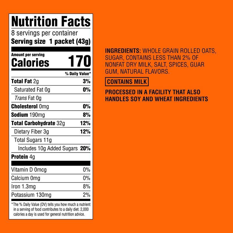 slide 5 of 5, Pumpkin Spice Naturally Flavored with Other Natural Flavors Instant Oatmeal - 12.1oz - Good & Gather™, 12.1 oz