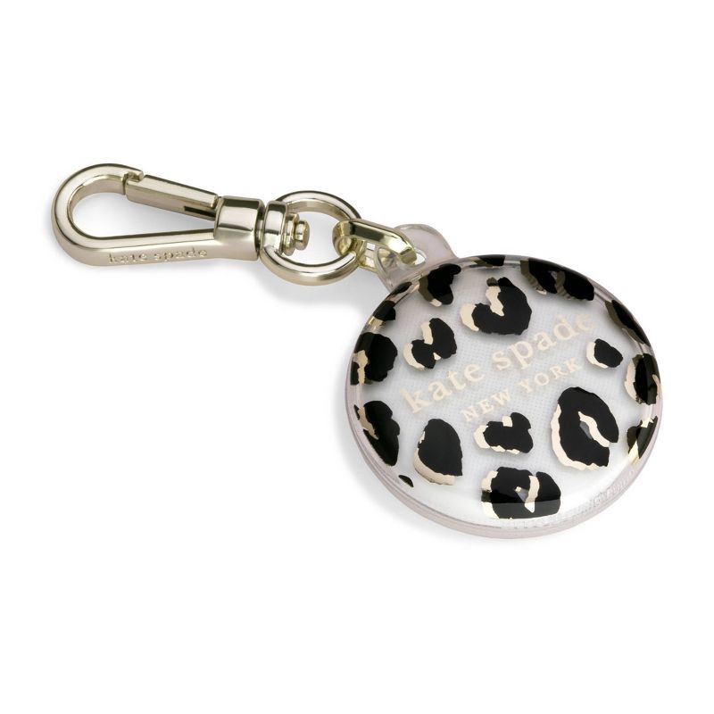 slide 5 of 5, Kate Spade New York Protective AirTag Case - City Leopard Black/Gold, 1 ct