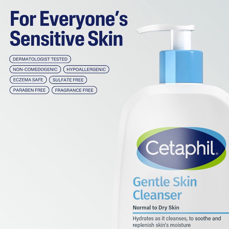 slide 7 of 8, Cetaphil Gentle Skin Facial Cleanser - 20 fl oz, 20 fl oz