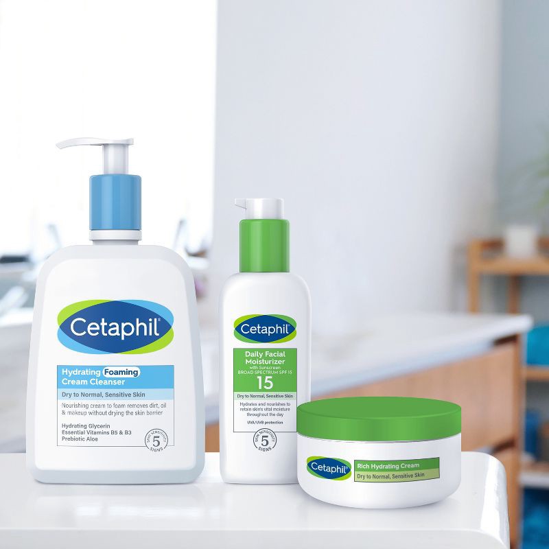 slide 5 of 7, Cetaphil Hydrating Foaming Cream Face Cleanser - 8 fl oz, 8 fl oz