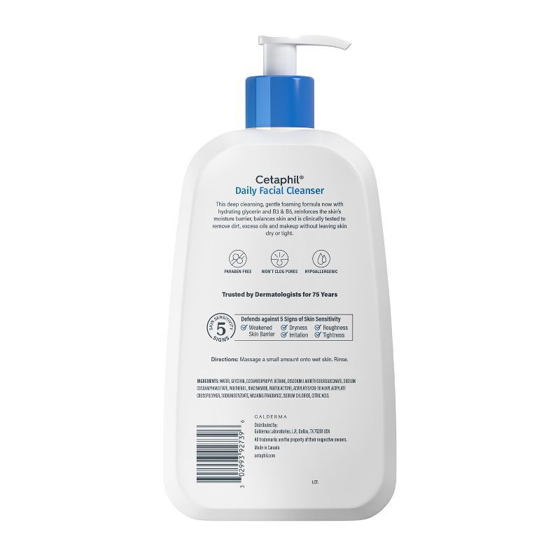 slide 2 of 8, Cetaphil Daily Facial Cleanser - 20 fl oz, 20 fl oz