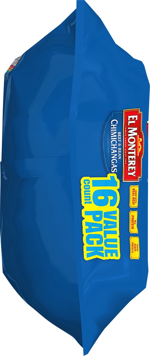 slide 4 of 7, El Monterey Beef And Bean Chimichangas Value Pack, 1 ct