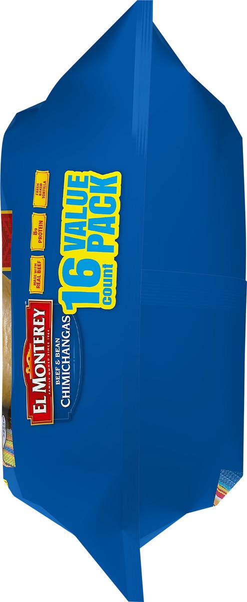 slide 5 of 7, El Monterey Beef And Bean Chimichangas Value Pack, 1 ct