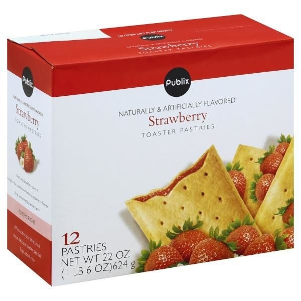 slide 1 of 1, Publix Strawberry Toaster Pastries, 12 ct