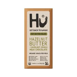 Hu Kitchen Hu Hazelnut Butter + Hazelnut Crunch Milk Chocolate Candy - 2.1oz