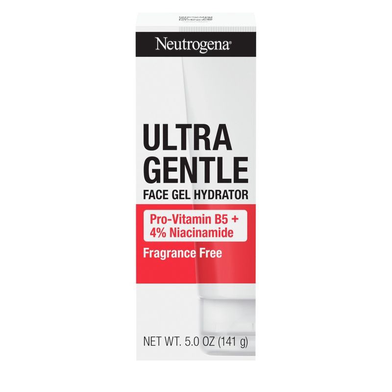 slide 1 of 1, Neutrogena Ultra Gentle Face Gel Hydrator Moisturizer with Pro-Vitamin B5 for Acne-Prone Skin - Fragrance Free - 5.0 oz, 5 oz