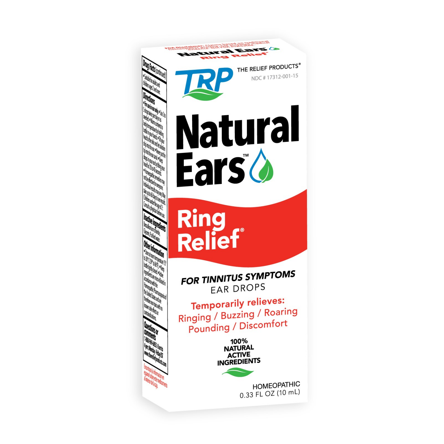 slide 1 of 3, TRP Relief Products Ring Relief Homeopathic Ear Drops, 15 ml