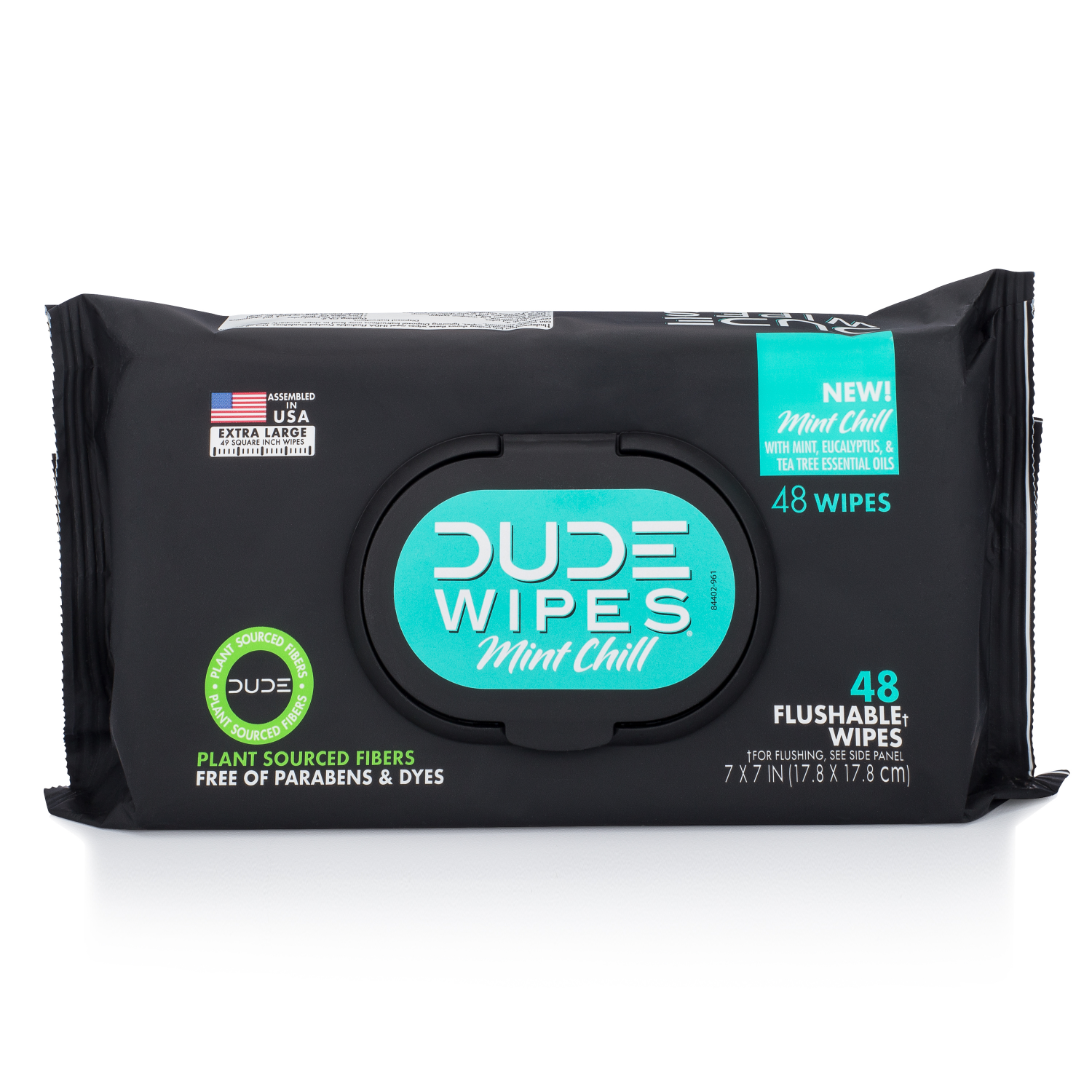 slide 2 of 5, DUDE Chill Mint Flushable Wipes XL 3 - 48 Wipe Packs, 3 ct