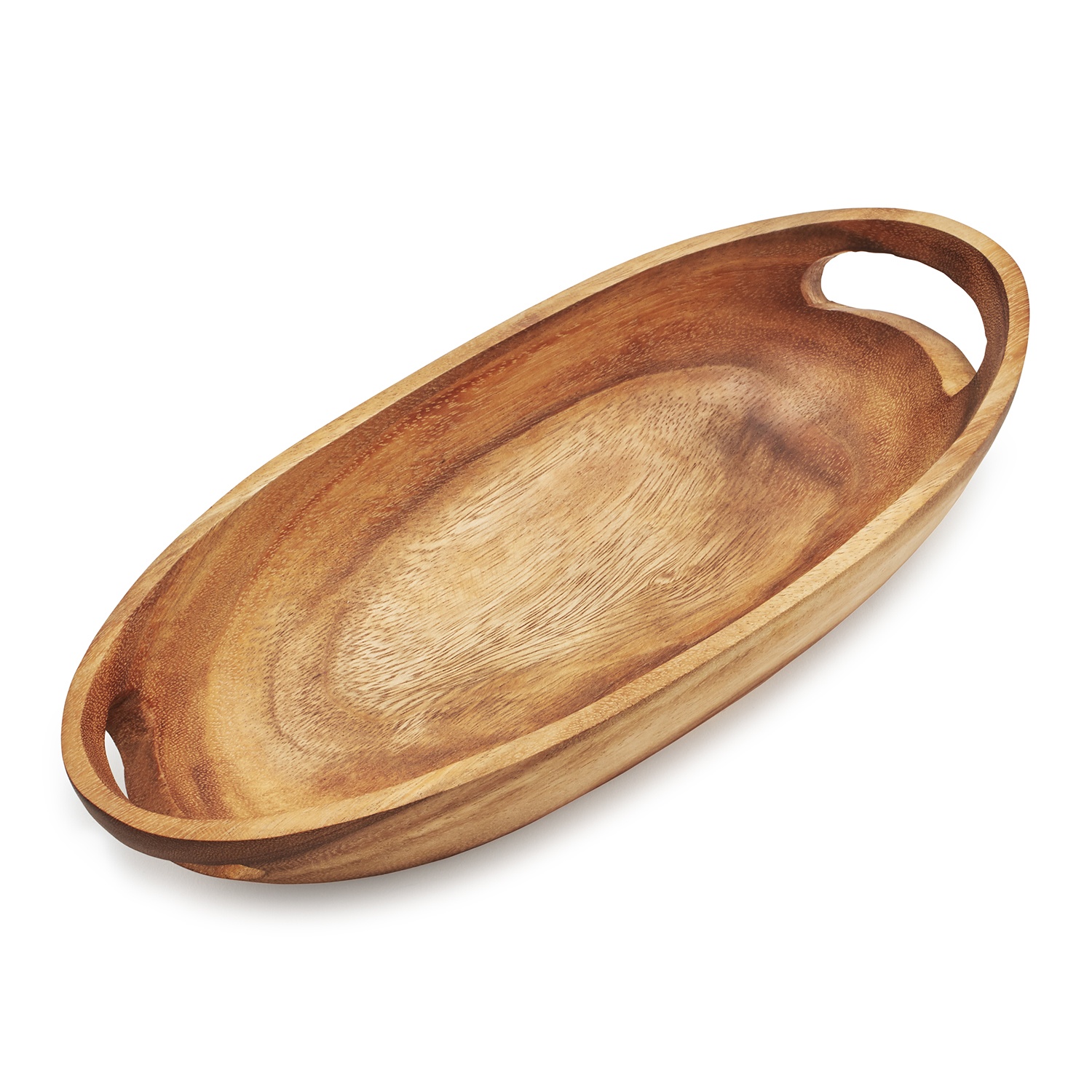 slide 1 of 1, Sur La Table Acacia Serving Tray with Handles, 1 ct