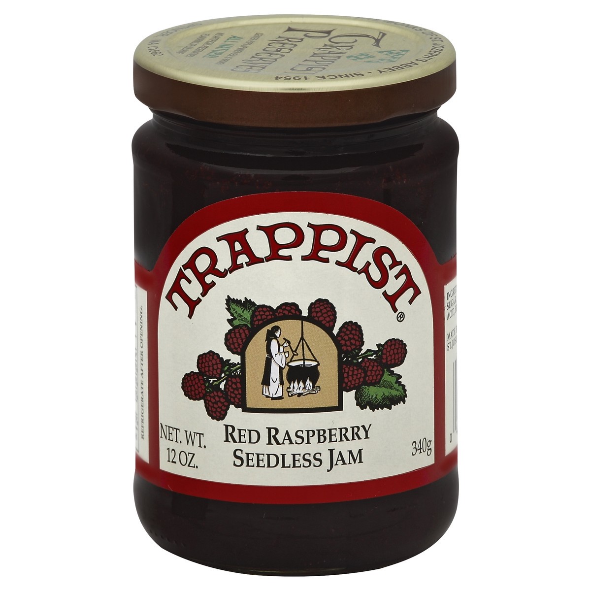 slide 2 of 3, Trappist Red Raspberry Seedless Jam, 12 oz