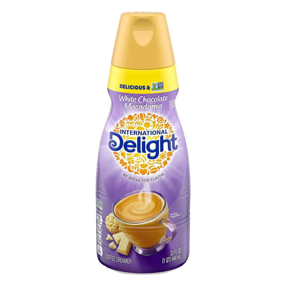 slide 1 of 1, International Delight White Chocolate Macadamia Gourmet Coffee Creamer, 32 fl oz