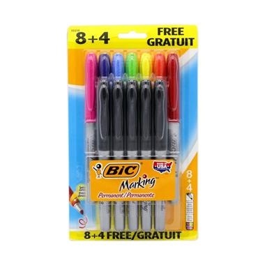 slide 1 of 1, Bic USA Inc. Bic Marking Permanent Bonus, 12 ct