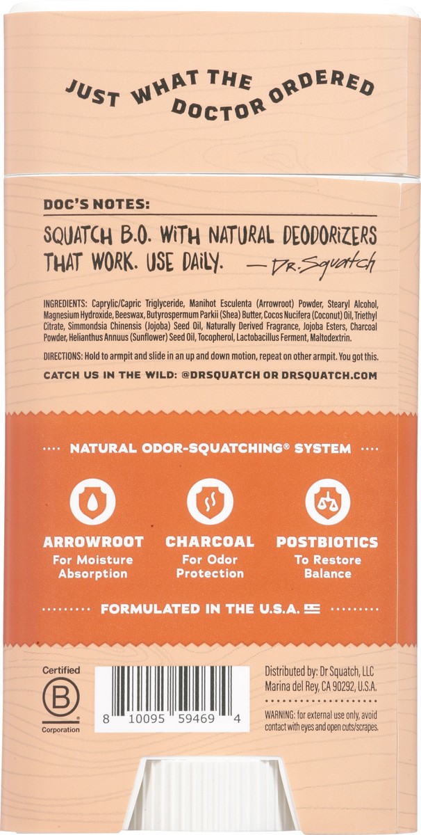 slide 10 of 12, Squatch Wood Barrel Bourbon Deodorant 2.65 oz, 2.65 oz