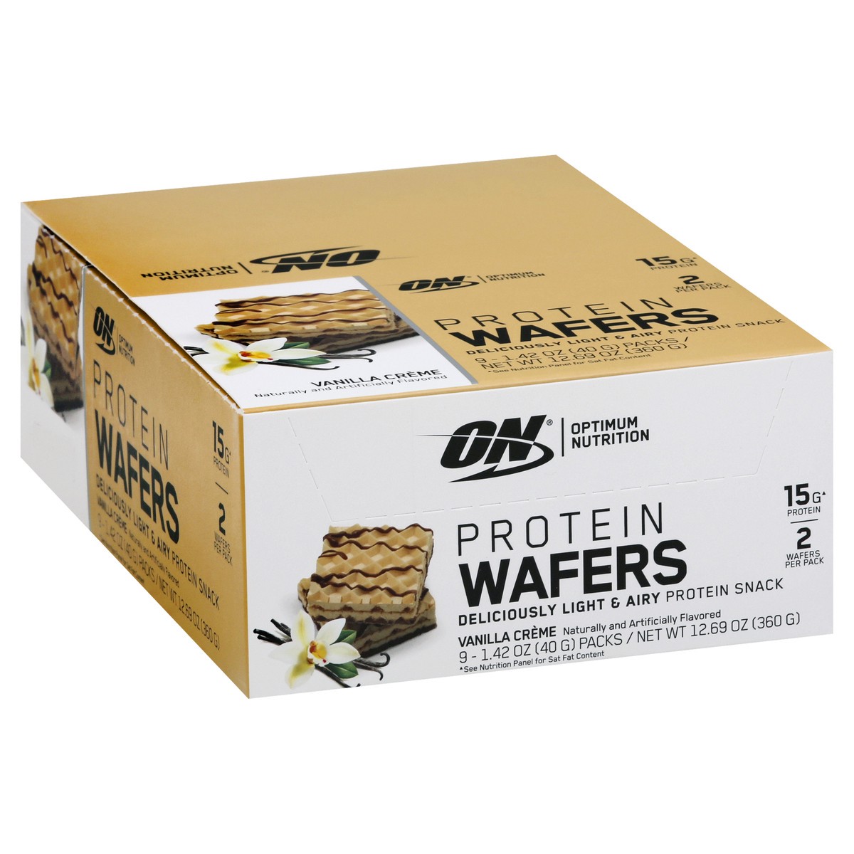 slide 2 of 13, Optimum Nutrition ON Protein Wafers 9 ea, 9 ct