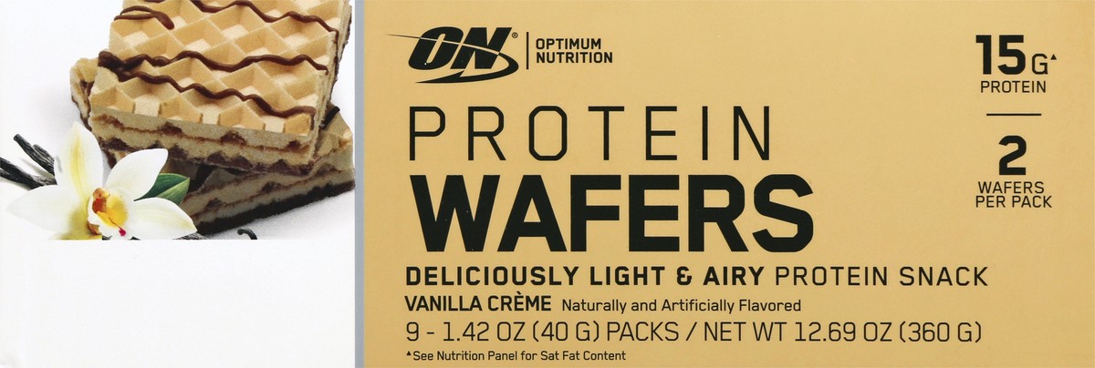 slide 13 of 13, Optimum Nutrition ON Protein Wafers 9 ea, 9 ct