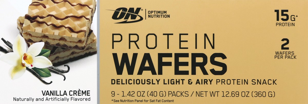 slide 7 of 13, Optimum Nutrition ON Protein Wafers 9 ea, 9 ct