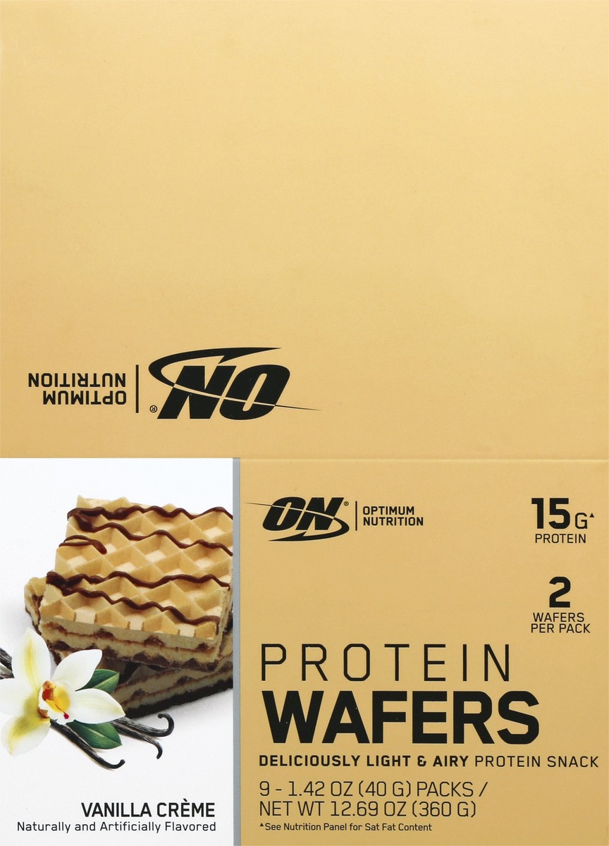 slide 8 of 13, Optimum Nutrition ON Protein Wafers 9 ea, 9 ct