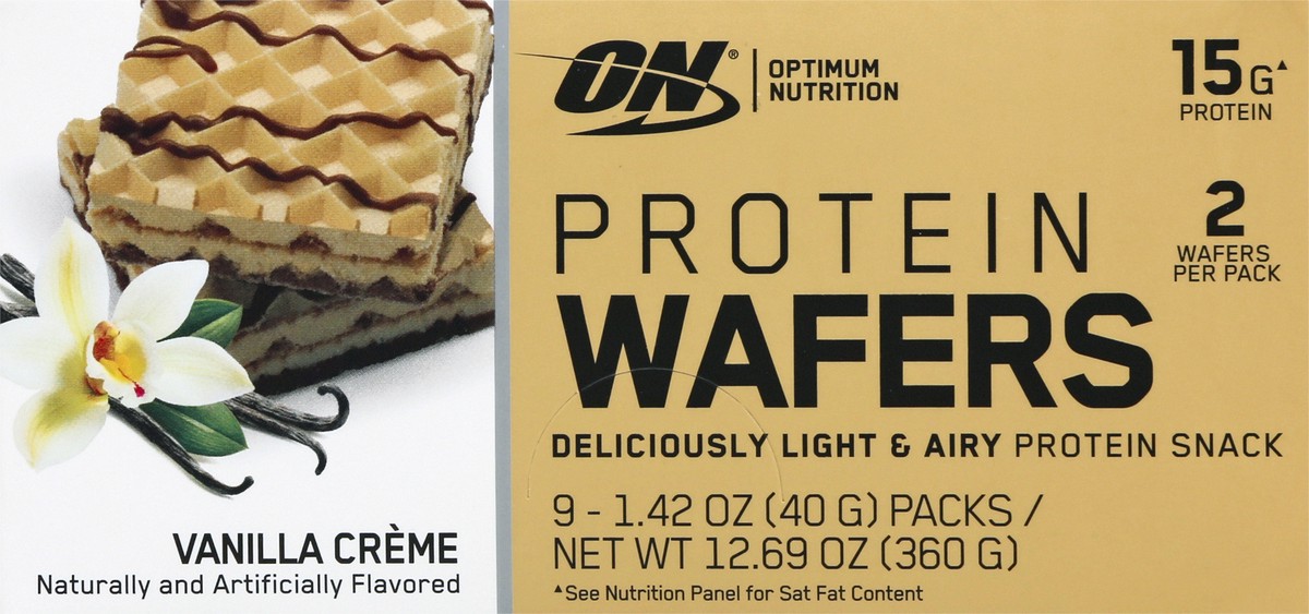 slide 11 of 13, Optimum Nutrition ON Protein Wafers 9 ea, 9 ct