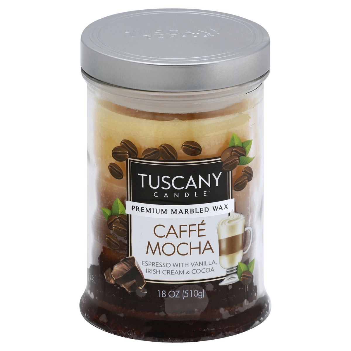 slide 5 of 8, Tuscany Candle Cafe Mocha Triple Pour Glass Jar Candle, 1 ct