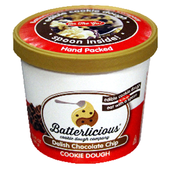 slide 1 of 1, Batterlicious Edible Cookie Dough, Delish Chocolate Chip, 3.5 oz