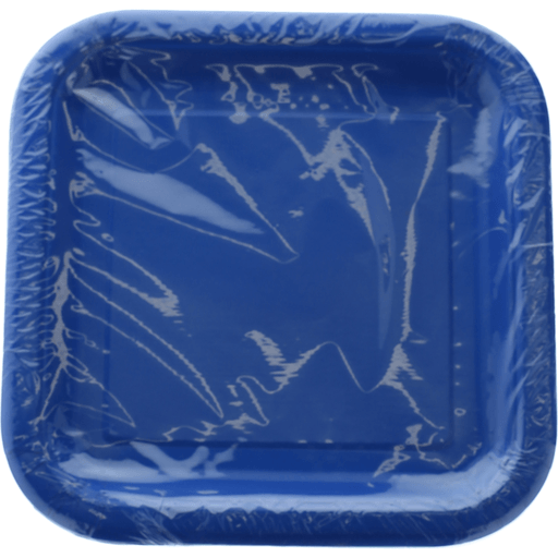 slide 1 of 1, Premier Stylz Royal Blue 7" Square Plates, 12 ct