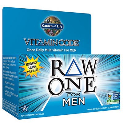 slide 1 of 1, Garden of Life Raw Vitamin Code One for Men Vegetarian Capsules, 75 ct