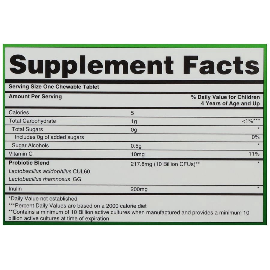 slide 2 of 5, Walgreens Probiotic Chewables 10 Billion Active Cultures, 24 ct
