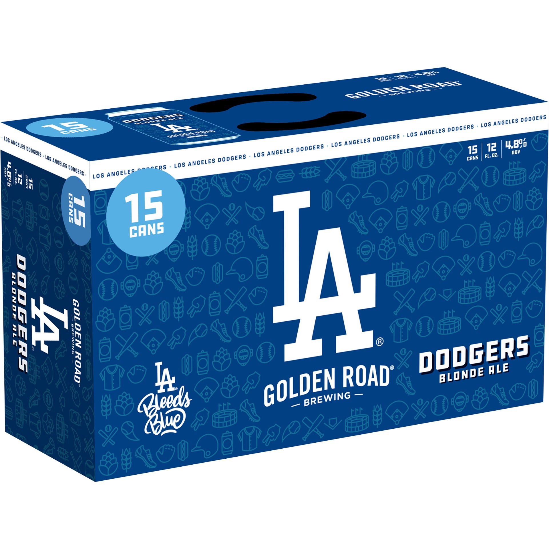 slide 2 of 2, Golden Road LA Dodgers Blonde Ale, 15 Pack 12 FL OZ Cans, 15 PK