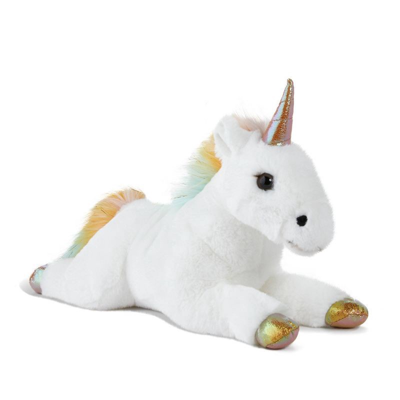 slide 1 of 1, FAO Schwarz 15" Unicorn Blue Tail Cuddly Stuffed Animal Plush, Ultra-Soft Fur, 1 ct