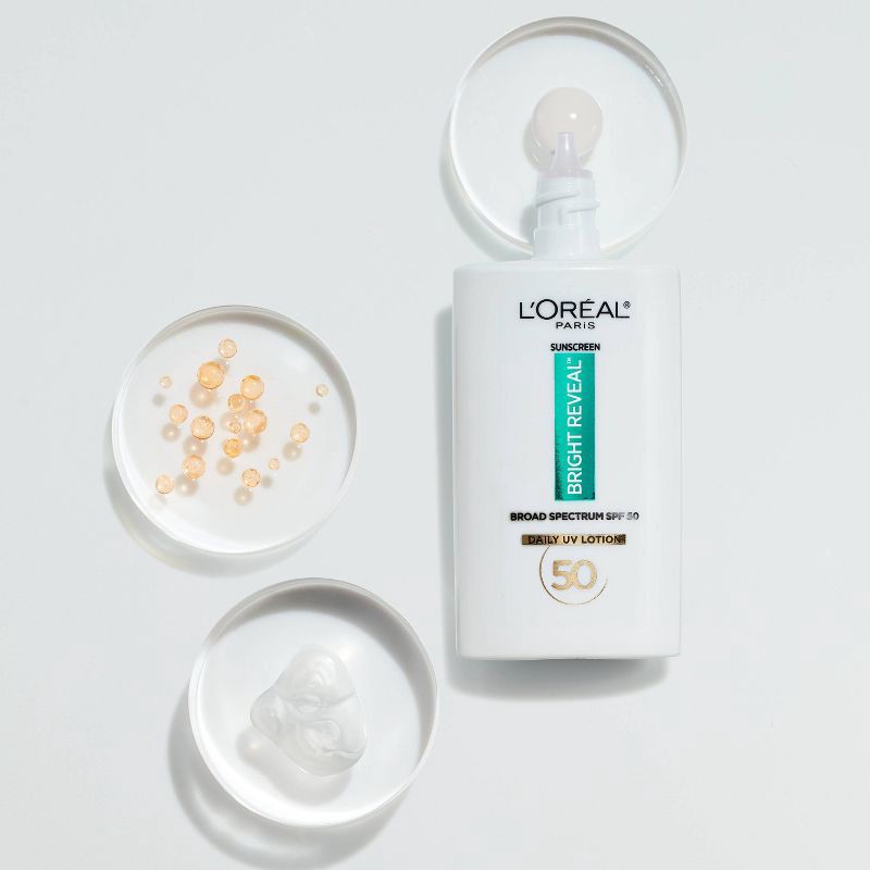slide 6 of 9, L'Oreal Paris Bright Reveal Broad Spectrum Daily UV Lotion - SPF 50 - 1.7 floz, 1 ct