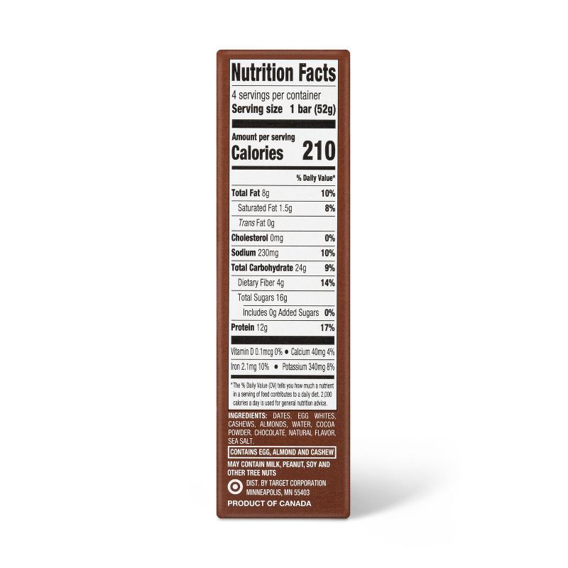 slide 2 of 5, Protein Bars Chocolate - 12g Protein - 7.33oz/4ct - Good & Gather™, 12 gram, 7.33 oz, 4 ct